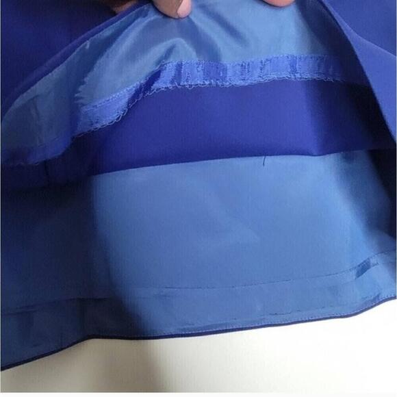 J.Crew Blue Flared Tulip Skirt A-Line Hidden Zipper Womens Size 2 - Picture 5 of 8